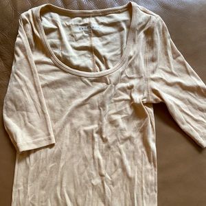 Everlane Pima Micro-Rib Scoop Neck in Sesame